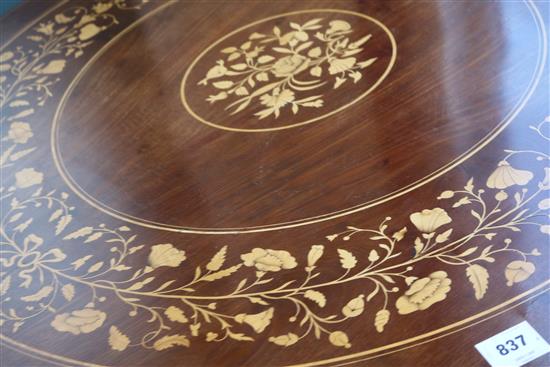 A marquetry table W.97cm
